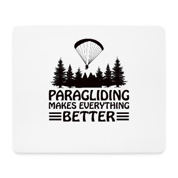 Paragliding Gleitschirmflieger Fallschirm Para - Mousepad (Querformat) - Weiß - Vorne