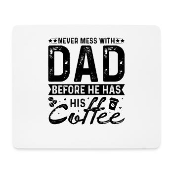 Meilleur monde Papa Père Café Couple Parents Papa - Tapis de souris (format paysage) - blanc - Devant
