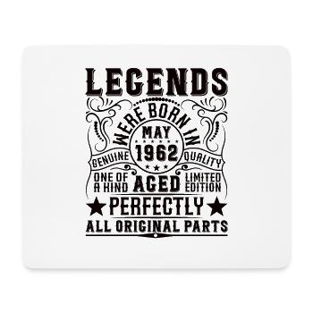 Vintage born May 1962 Birthday May 1962 - Mouse Pad (horizontal) - white - Front