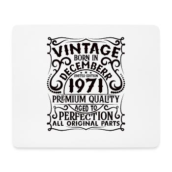 Limité Décembre 1971 Retro Birthday - Tapis de souris (format paysage) - blanc - Devant