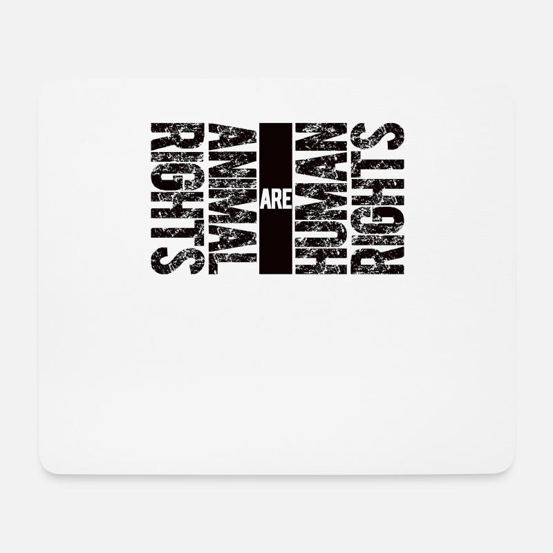 Tierschutz Naturschutz Respektiere Tierrechte - Mousepad (Querformat) - Weiß