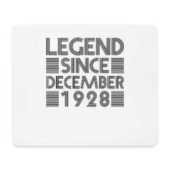 Anniversaire des légendes Décembre 1928 cadeau né - Tapis de souris (format paysage) - blanc - Devant