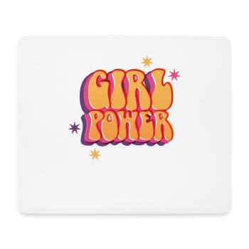 Girl Power Woman Power - Tapis de souris (format paysage) - blanc - Devant