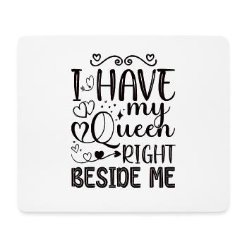 Newly married wedding couple partner look - Mouse Pad (horizontal) - white - Front