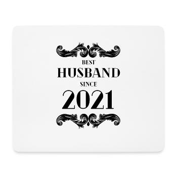 Bester Ehemann seit Hochzeitstag 2021 - Mousepad (Querformat) - Weiß - Vorne