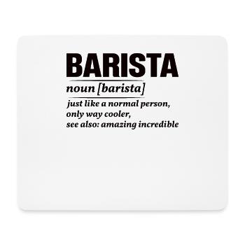 Fier Barista Profession Café Restauration Espresso - Tapis de souris (format paysage) - blanc - Devant