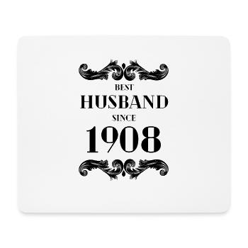 Best Husband Since 1908 Wedding Anniversary - Mouse Pad (horizontal) - white - Front