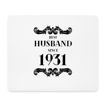 Best Husband Since 1931 Wedding Anniversary - Mouse Pad (horizontal) - white - Front
