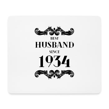 Best Husband Since 1934 Wedding Anniversary - Mouse Pad (horizontal) - white - Front