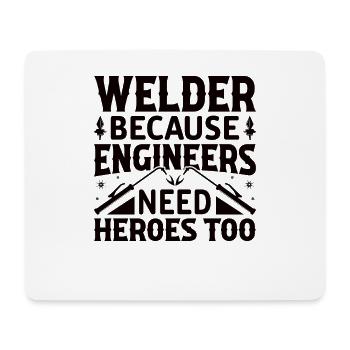Schweißer Beruf Hitze Stahl Gas WIG MAG Schweißen - Mousepad (Querformat) - Weiß - Vorne