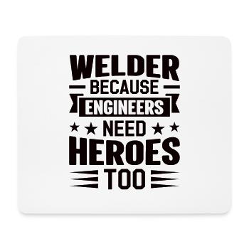 Schweißer Beruf Hitze Stahl Gas WIG MAG Schweißen - Mousepad (Querformat) - Weiß - Vorne