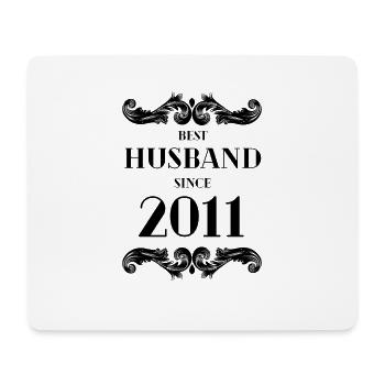 Best Husband Since 2011 Wedding Anniversary - Mouse Pad (horizontal) - white - Front
