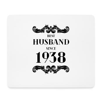 Best Husband Since 1938 Wedding Anniversary - Mouse Pad (horizontal) - white - Front