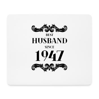 Bester Ehemann seit 1947 Hochzeitstag - Mousepad (Querformat) - Weiß - Vorne