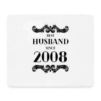 Bester Ehemann seit 2008 Hochzeitstag - Mousepad (Querformat) - Weiß - Vorne