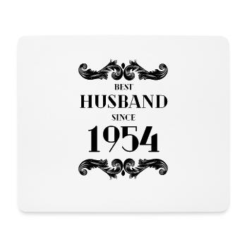 Best Husband Since 1954 Wedding Anniversary - Mouse Pad (horizontal) - white - Front