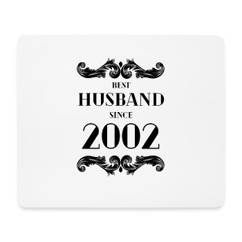 Meilleur mari depuis l’anniversaire de mariage 2002 - Tapis de souris (format paysage) - blanc - Devant