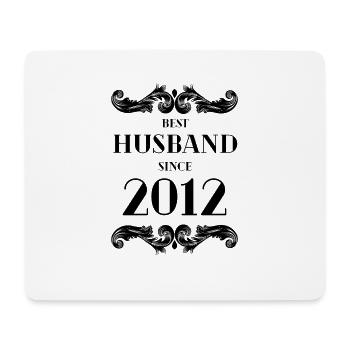 Bester Ehemann seit 2012 Hochzeitstag - Mousepad (Querformat) - Weiß - Vorne