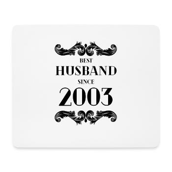 Bester Ehemann seit 2003 Hochzeitstag - Mousepad (Querformat) - Weiß - Vorne