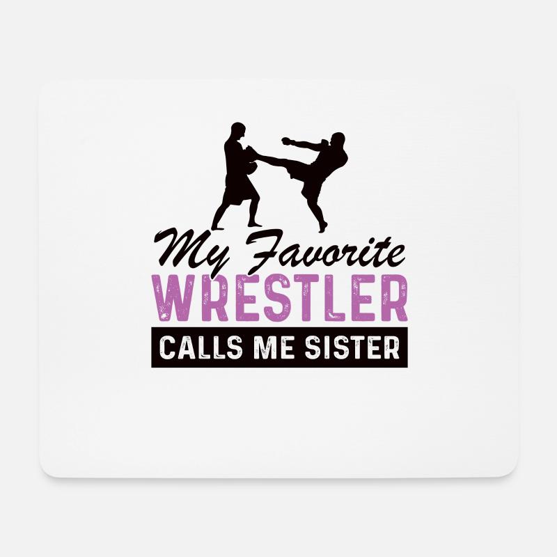 Wrestling Ringen Ringer Geschenk Schwester - Mousepad (Querformat) - Weiß