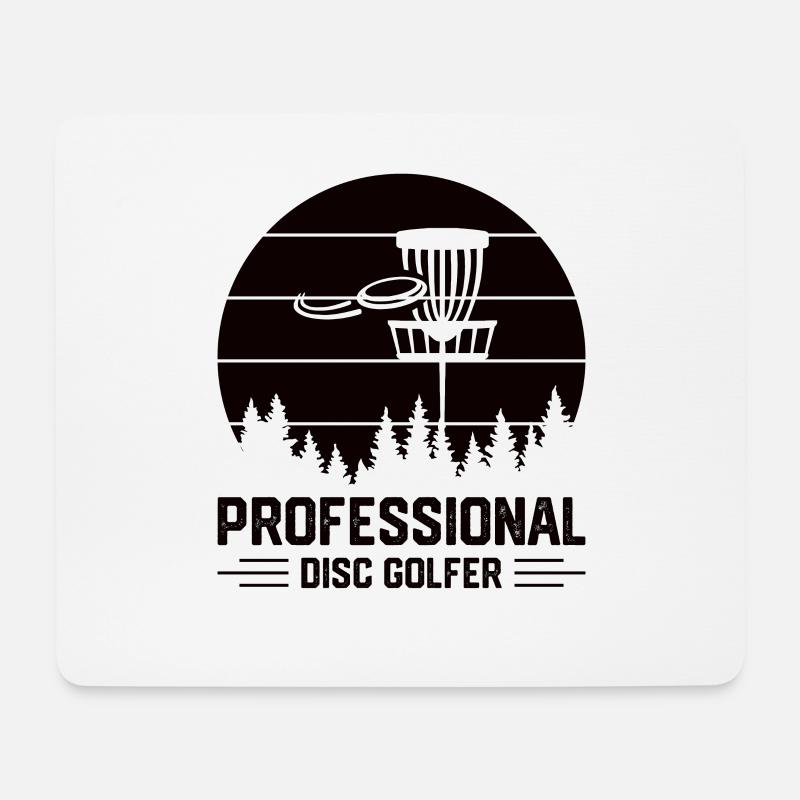 Disc Golf Disc-Golf Frisbee Baum Korb Abwurf - Mousepad (Querformat) - Weiß