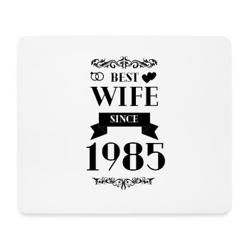 Best Wife Since 1985 Wedding Anniversary - Mouse Pad (horizontal) - white - Front