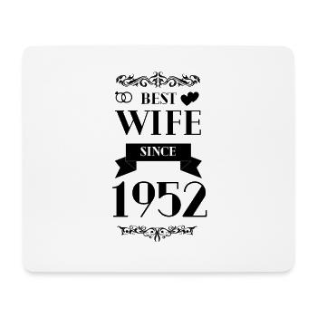 Beste Ehefrau seit 1952 Hochzeitstag - Mousepad (Querformat) - Weiß - Vorne