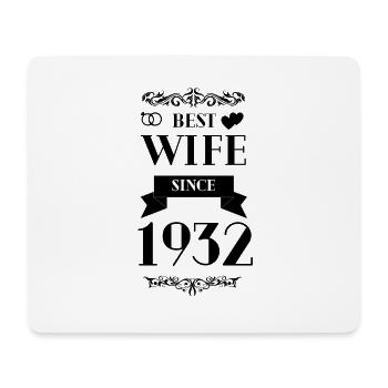 Best Wife Since 1932 Wedding Anniversary - Mouse Pad (horizontal) - white - Front