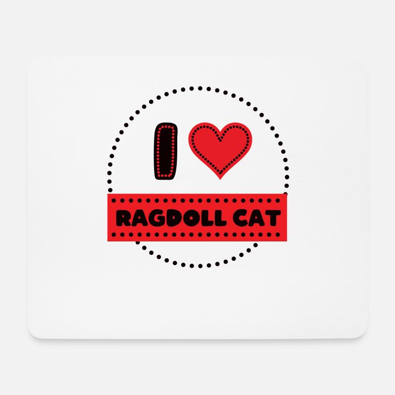 Ragdoll-Katze Ragdoll Katze Katzenbesitzer - Mousepad (Querformat) - Weiß
