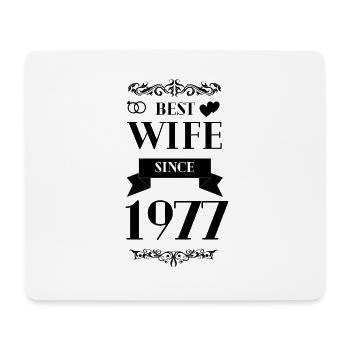 Meilleure épouse depuis 1977 anniversaire de mariage - Tapis de souris (format paysage) - blanc - Devant