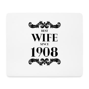 Meilleure épouse depuis 1908 Mariage - Tapis de souris (format paysage) - blanc - Devant