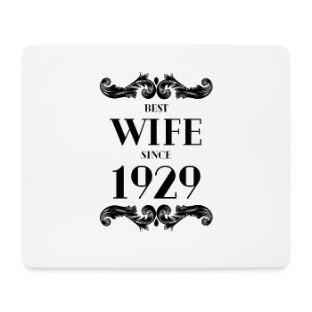 Meilleure épouse depuis 1929 Mariage - Tapis de souris (format paysage) - blanc - Devant