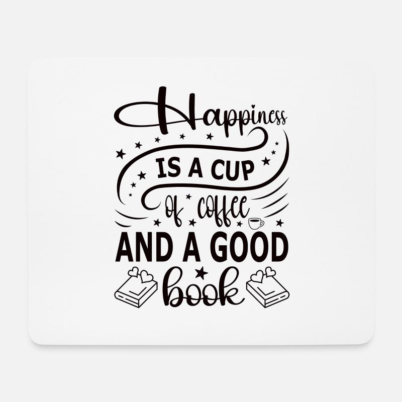 Bücher Lesen Bücherwurm - Mousepad (Querformat) - Weiß