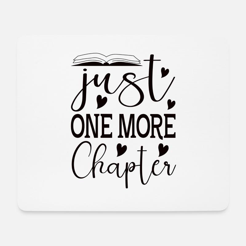 Bücher Lesen Bücherwurm - Mousepad (Querformat) - Weiß