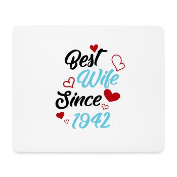 Jubiläum Trauerbeste Ehefrau seit 1942 Hochzeit - Mousepad (Querformat) - Weiß - Vorne