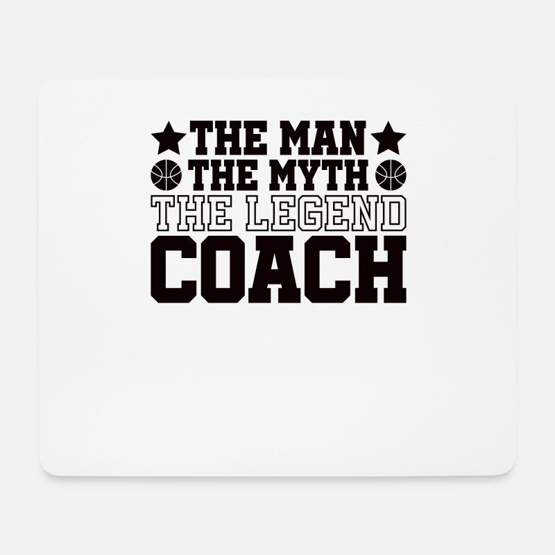 Basketballtrainer Basketball Trainer Coach - Mousepad (Querformat) - Weiß
