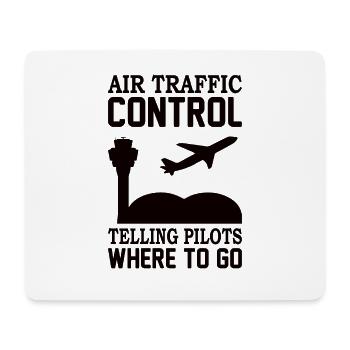 Fluglotse Luftverkehr Towerlotse Flugbegleiter - Mousepad (Querformat) - Weiß - Vorne