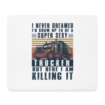Lastwagenfahrer Spruch & Trucker - Mousepad (Querformat) - Weiß - Vorne