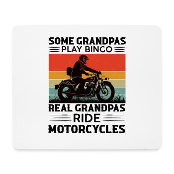 MOTORRAD OPA! COOLE OPAS FAHREN MOTORRAD! - Mousepad (Querformat) - Weiß - Vorne