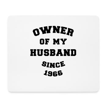 Besitzer meines Mannes seit 1966 Hochzeitstag - Mousepad (Querformat) - Weiß - Vorne