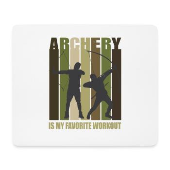 Lustiger Bogensport Spruch Bogenschießen - Mousepad (Querformat) - Weiß - Vorne