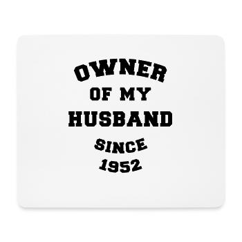 Besitzer meines Mannes seit 1952 Hochzeitstag - Mousepad (Querformat) - Weiß - Vorne