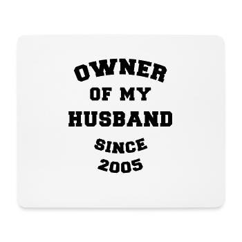 Besitzerin meines Mannes seit 2005 Hochzeitstag - Mousepad (Querformat) - Weiß - Vorne