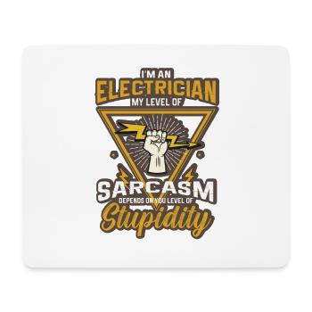 Lustige Elektriker Sprüche I Eliktriker - Mousepad (Querformat) - Weiß - Vorne