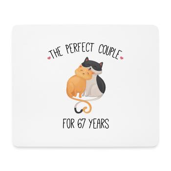 Le couple parfait pour un mariage de 67 ans - Tapis de souris (format paysage) - blanc - Devant