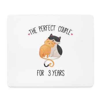 Das perfekte Paar für 3 Jahre Hochzeitstag - Mousepad (Querformat) - Weiß - Vorne