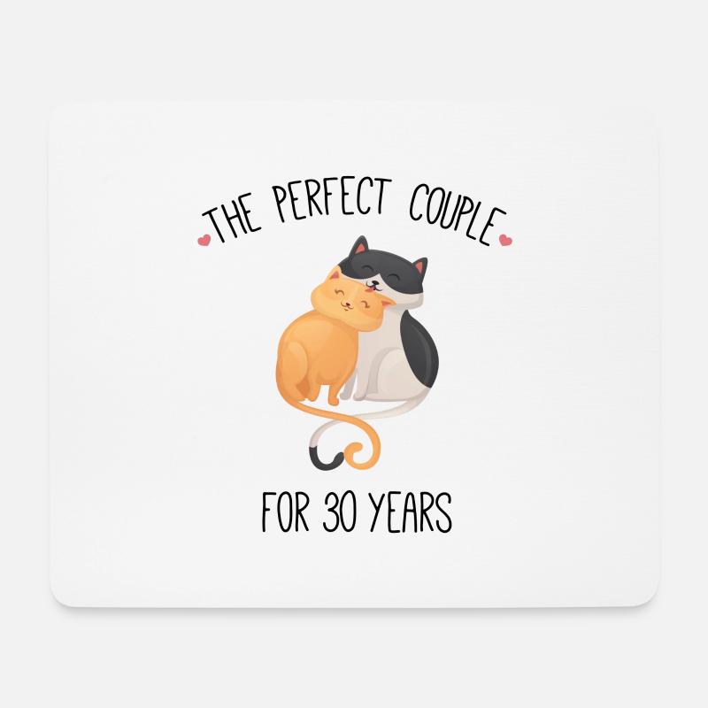 Das perfekte Paar für 30 Jahre Hochzeit - Mousepad (Querformat) - Weiß
