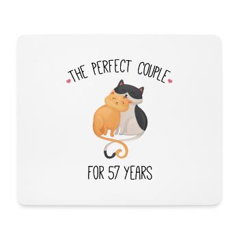 The Perfect Couple For 57 Years Wedding - Mouse Pad (horizontal) - white - Front