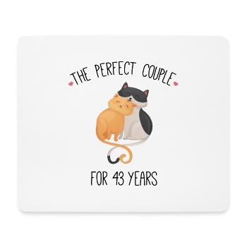 The Perfect Couple For 43 Years Wedding - Mouse Pad (horizontal) - white - Front