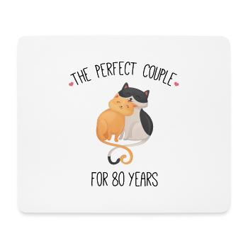 The Perfect Couple For 80 Years Wedding - Mouse Pad (horizontal) - white - Front